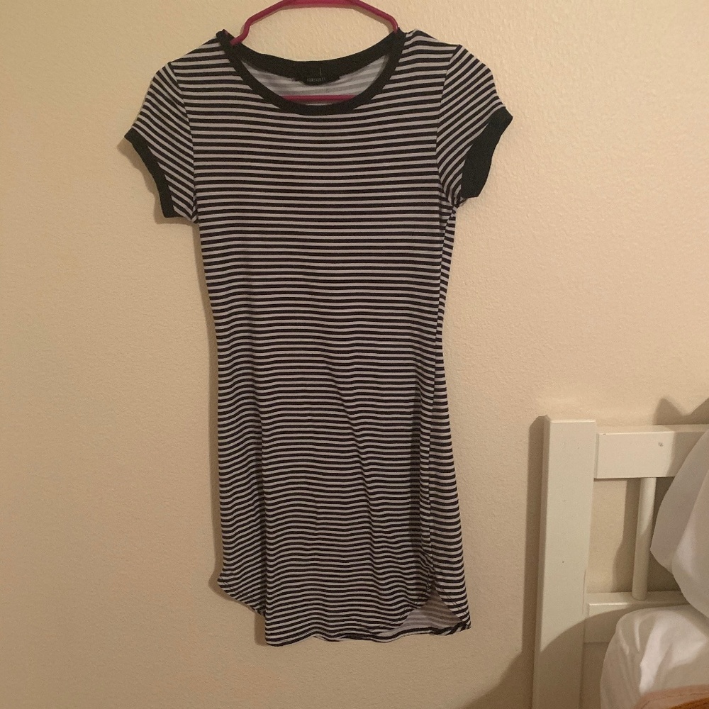 Black and White Striped Dress